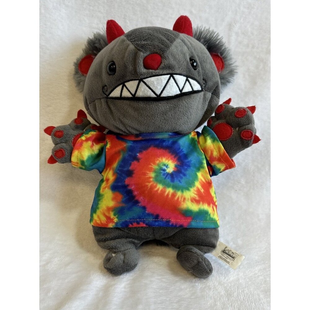 Rare HTF Animaland Gray Red Black Monster Horns Devil Stuffed Plush Soft Cuddly‎